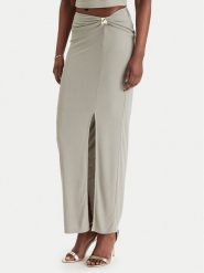 Guess Spódnica maxi W6GD15 K2936 Khaki Slim Fit. Brązowe spódnice damskie Guess, s, z aplikacjami, maxi. Za 379.99 zł.
