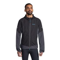 Kurtka Kilpi Rayen. Czarne kurtki męskie Kilpi, m, bez wzorów, z nylonu, bez kaptura, do biegania. Za 370.41 zł.