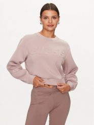 Guess Bluza V3BQ15 K7UW2 Różowy Regular Fit. Czerwone bluzy damskie Guess, l, z aplikacjami, z wiskozy, bez ramiączek, bez kaptura. Za 189.99 zł.