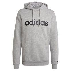 Bluza adidas Essentials Hoodie M GK9071. Czarne bluzy męskie Adidas, m, bez wzorów, bez kaptura, na fitness i siłownię. Za 164.00 zł.