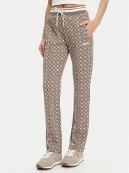 Guess Spodnie dresowe V5YB20 KB212 Brązowy Regular Fit. Brązowe spodnie dresowe damskie Guess, z aplikacjami, z dresówki. Za 299.99 zł.