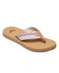 Sandały dla Kobiety PORTO ROPE Brązowy. Brązowe sandały damskie Roxy, bez wzorów, z bawełny, bez obcasa, bez zapięcia. Za 129.99 zł.