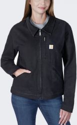 Damska Kurtka Carhartt Detroit Rugged Canvas Black. Brązowe kurtki sportowe damskie Carhartt, bez wzorów, bez ramiączek, bez kaptura. Za 373.67 zł.