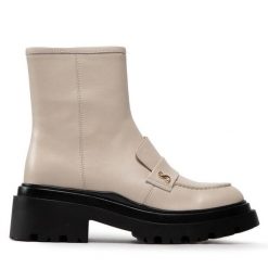 Botki Simple. Botki damskie SIMPLE, bez wzorów, bez obcasa, na słupku, bez zapięcia. Za 479.99 zł.