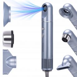 Suszarka do włosów z funkcją jonizowania Humanas AirTouch HD-AT05 - srebrna. Szare suszarki do włosów Humanas. Za 263.72 zł.