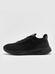 4F Buty lifestyle sneakersy ICHI damskie - czarne 40. Czarne obuwie sportowe damskie 4F, bez wzorów, z dzianiny, bez zapięcia, trekkingowe. W wyprzedaży za 99.99 zł.