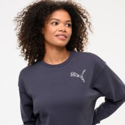 Bluza damska Puma Gym & Pilates. Szare bluzy damskie Puma, xl, bez wzorów, z bawełny, sportowe, bez ramiączek, bez kaptura. W wyprzedaży za 99.99 zł.