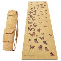 Zestaw mata do jogi z gumy i korka XXL 2,15 m + torba z korka - Motyle. Brązowe torby na ramię męskie ACHAMANA, z bawełny, na ramię, duże. Za 593.00 zł.