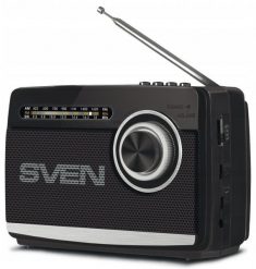 Radio Sven SRP-155 czarny (3W, Bluetooth, FM/AM/SW, USB, microSD, latarka, bateria). Czarne radia Sven. Za 77.19 zł.