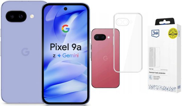 Smartfon Pixel 9A 5G 8/128GB Fioletowy (99936220) + Etui Clear Case. Fioletowe smartfony Google. Za 1,858.00 zł.