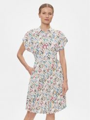 Tommy Hilfiger Sukienka koszulowa Amd Pleated Ss Knee WW0WW42444 Biały Regular Fit. Białe sukienki damskie Tommy Hilfiger, bez wzorów, z syntetyku, bez kołnierzyka, bez ramiączek, koszulowe. Za 589.99 zł.