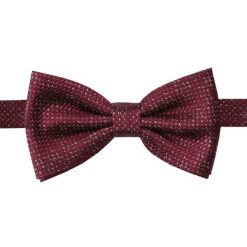 Mucha Męska - His Story - Bordo, Drobny Wzór. Czerwone krawaty i muchy His Story, z aplikacjami, z mikrofibry, eleganckie. Za 45.00 zł.