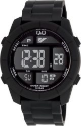 Zegarek Q&Q Męski M123-001 Dual Time czarny. Czarne zegarki męskie Q&Q, bez wzorów. Za 109.00 zł.