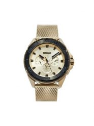 Hugo Zegarek Fresh 1530288 Złoty. Żółte, analogowe zegarki męskie Hugo, bez wzorów, złote. Za 739.99 zł.