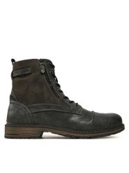 Mustang Trzewiki 4157-503 BIG Szary. Szare botki męskie Mustang, bez wzorów, z materiału, bez obcasa, bez zapięcia. Za 379.99 zł.