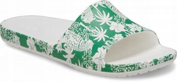 Klapki Dla Dorosłych Crocs Kadee Graphic Slide. Białe klapki damskie Crocs, bez wzorów, z materiału, bez zapięcia. Za 69.99 zł.