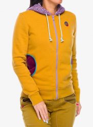 Bluza z kapturem damska E9 Bea. Żółte bluzy damskie E9, l, z aplikacjami, z bawełny, bez ramiączek, z kapturem. Za 395.99 zł.