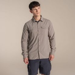 Koszula męska Nosilife Loukkos Long Sleeved. Brązowe koszule męskie Craghoppers, l, bez wzorów, z materiału, bez kołnierzyka, bez ramiączek. Za 475.95 zł.