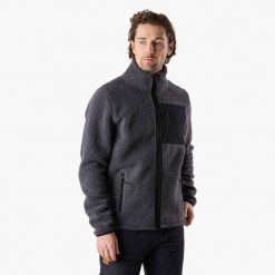 Bluza polarowa rozpinana Turystyka Męska Swedemount Lofoten Pile Jacket. Szare bluzy sportowe męskie SWEDEMOUNT, na zimę, m, bez wzorów, z polaru, bez kaptura, narciarskie. Za 372.00 zł.