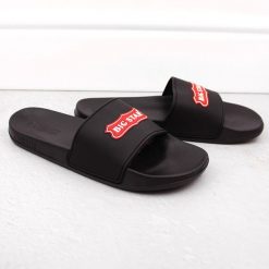 Klapki męskie sportowe czarne Big Star OO174028. Czarne klapki męskie BIG STAR, bez wzorów, z materiału, bez zapięcia. Za 59.99 zł.