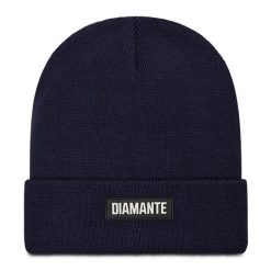 Czapka Diamante Wear. Niebieskie czapki damskie Diamante Wear, na zimę, bez wzorów. Za 69.99 zł.