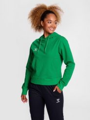 Damska bluza z kapturem Hummel Go 2.0. Czarne bluzy damskie Hummel, xl, bez wzorów, z bawełny, klasyczne, bez ramiączek, z kapturem. Za 270.50 zł.