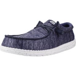 Buty HEY DUDE WALLY SPORT KNIT Niebieski. Niebieskie buty zimowe męskie PRO BRANDS, bez wzorów, z tkaniny, bez obcasa, bez zapięcia. Za 199.99 zł.