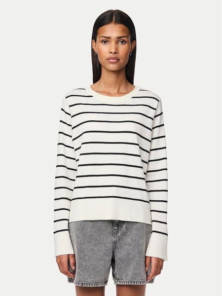 Pieces Sweter Joy 17150579 Biały Regular Fit. Białe swetry nierozpinane damskie Pieces, xs, bez wzorów, z syntetyku, bez kołnierzyka, bez ramiączek. Za 69.99 zł.