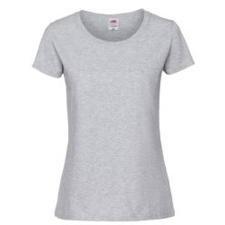 Koszulka Damska Iconic 195 Premium Heather T-shirt. Szare bluzki damskie fruit of the loom, s, bez wzorów, sportowe, bez kołnierzyka, bez ramiączek. Za 35.99 zł.