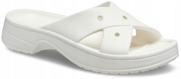 Klapki Dla Dorosłych Crocs Classic Cross Strap. Brązowe klapki damskie Crocs, bez wzorów, z materiału, bez zapięcia. Za 159.99 zł.