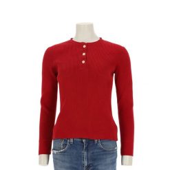 Second life - Sweter damski czerwony - Jak nowy. Czerwone swetry nierozpinane damskie Ralph Lauren, l, bez wzorów, casualowe, bez kołnierzyka, bez ramiączek. Za 106.46 zł.
