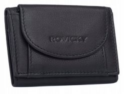 Portfel damski Rovicky R-21-LFN czarny. Czarne portfele damskie ROVICKY, ze skóry. Za 45.00 zł.