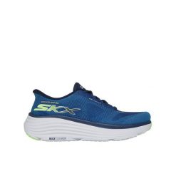 Buty sportowe do biegania męskie Skechers Max Cushioning SLIP-INS. Niebieskie buty sportowe męskie Skechers, bez wzorów, bez zapięcia, do biegania. Za 341.99 zł.