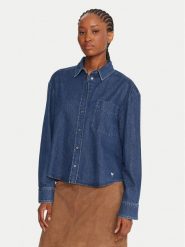 Weekend Max Mara Koszula jeansowa Obbia 2525116052 Niebieski Boxy Fit. Niebieskie koszule damskie Weekend Max Mara, bez wzorów, z bawełny, bez kołnierzyka, bez ramiączek. Za 829.99 zł.