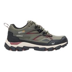 Damskie buty do chodzenia Holcombe III Low. Zielone obuwie trekkingowe damskie Regatta, z materiału, bez zapięcia. Za 286.00 zł.