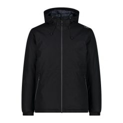 Kurtka z kapturem CMP. Czarne kurtki męskie CMP, bez wzorów, z kapturem. W wyprzedaży za 411.75 zł.