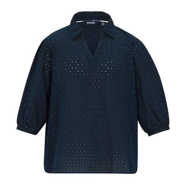 Koszula Damska Nofino Broderie. Niebieskie koszule damskie Regatta, xl, bez wzorów, z bawełny, bez kołnierzyka, bez ramiączek. Za 185.99 zł.