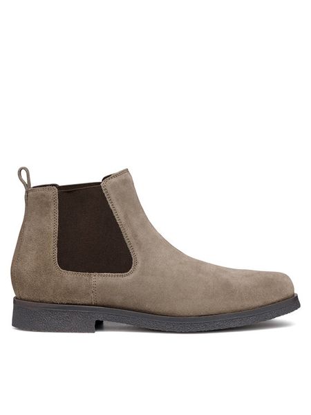 Geox Sztyblety Uomo Claudio U2658A 00022 C1018 Szary. Szare botki męskie Geox, bez wzorów, ze skóry, bez obcasa, bez zapięcia. Za 339.99 zł.