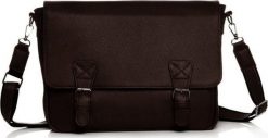 BRĄZOWA SKÓRZANA LISTONOSZKA MĘSKA TORBA NA RAMIĘ SOLOME MERLO. Brązowe torby na ramię męskie Solome, na ramię, małe. Za 319.00 zł.
