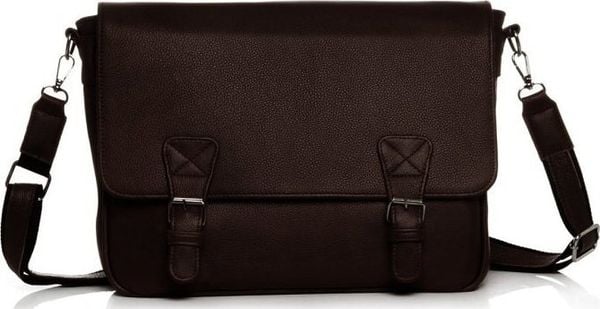 BRĄZOWA SKÓRZANA LISTONOSZKA MĘSKA TORBA NA RAMIĘ SOLOME MERLO. Brązowe torby na ramię męskie Solome, na ramię, małe. Za 319.00 zł.