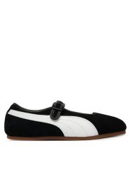 Puma Baleriny Puma Tacklette Wns 408550 01 Czarny. Czarne balerinki damskie Puma, bez wzorów, ze skóry, bez obcasa, bez zapięcia. Za 329.99 zł.