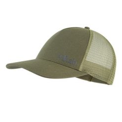 Czapka z daszkiem bawełniana Rab Trucker Logo Cap. Zielone czapki damskie RAB, bez wzorów, z bawełny, sportowe. Za 119.99 zł.