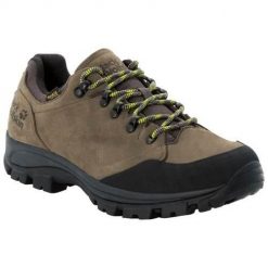 Buty trekkingowe męskie Jack Wolfskin Rebellion Texapore Low. Brązowe buty zimowe męskie Jack Wolfskin, bez wzorów, z materiału, bez obcasa, bez zapięcia. Za 828.00 zł.