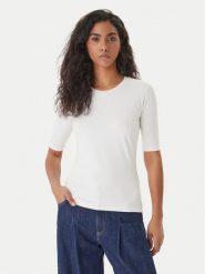 HUGO T-Shirt Darnelia 50515019 Écru Slim Fit. T-shirty damskie Hugo, s, bez wzorów, z bawełny, bez kołnierzyka, bez ramiączek. Za 319.99 zł.