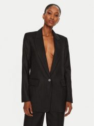 Bruuns Bazaar Marynarka Frida BBW4105 Czarny Regular Fit. Czarne marynarki i żakiety damskie Bruuns Bazaar, bez wzorów, z wełny, bez kołnierzyka, bez ramiączek. Za 619.99 zł.