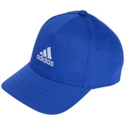 Czapka z daszkiem adidas Embroidered Logo Lightweight Baseball. Niebieskie czapki damskie Adidas, bez wzorów, z materiału, eleganckie. Za 59.00 zł.