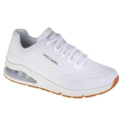Buty do chodzenia damskie Skechers Uno 2 Air Around You. Białe obuwie sportowe damskie Skechers, bez wzorów, z materiału, bez zapięcia, trekkingowe. Za 425.00 zł.