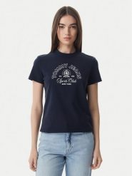 Tommy Jeans T-Shirt Heritage Logo DW0DW22816 Granatowy Regular Fit. Niebieskie t-shirty damskie Tommy Jeans, xl, bez wzorów, z bawełny, bez kołnierzyka, bez ramiączek. Za 189.99 zł.