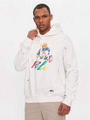 Polo Ralph Lauren Bluza 710926546001 Biały Regular Fit. Białe bluzy męskie Polo Ralph Lauren, m, bez wzorów, z syntetyku, bez ramiączek, bez kaptura. Za 899.99 zł.