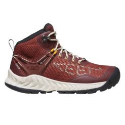 Buty trekkingowe damskie Keen Nxis Evo Wp Mid. Czerwone obuwie trekkingowe damskie Keen, bez zapięcia. W wyprzedaży za 422.05 zł.